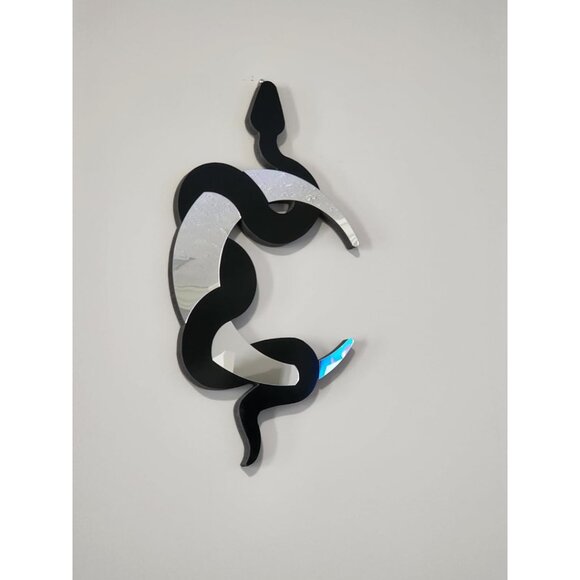 New Black Snake & Crescent Moon Mirror, Gothic Boho Wall Decor for Home & Office - Picture 5 of 9